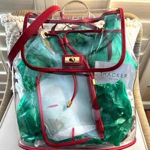 THACKER Peekaboo Backpack Crimson Brushed Gold